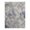 Celestial crosshatch custom tufted rug, 6x9 feet, blue and gray New Zealand wool