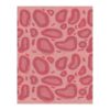 Modern tufted rug with pink leopard skin texture pattern, 6x9 feet