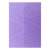 Rectangular wool rug with minimalist curved purple lines pattern, 140x200cm