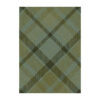 Tartan Scotland plaid custom tufted wool rug in green and olive tones, 5x7 feet