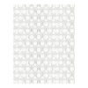 Modem minimalist tufted rug with white hexagonal honeycomb pattern, 9x12 feet