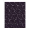 Custom tufted wool rug with abstract crackle pattern in deep plum and mint, size 8'x10'