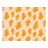 Hand-tufted wool rug with golden orange oak leaf pattern on cream background, size 8x10 feet