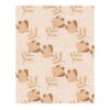 8'x10' tufted wool rug with hand-drawn floral pattern in beige and peach tones