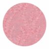 Round blush pink wool tufted rug with delicate climbing floral branches pattern, 8 foot diameter