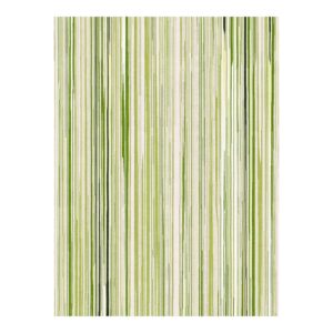 Custom tufted wool rug with vertical green stripes in various shades, 9x12 ft