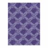 Custom tufted wool rug with lavender leaf pattern in two-tone purple, 9'x12'