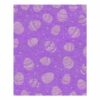 Purple wool area rug with patterned Easter eggs and stars in lilac geometric designs