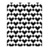 Custom tufted wool rug with geometric zigzag pattern in black and white, 8x10 feet rectangle