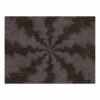 Custom tufted wool area rug with abstract gray vortex design, 9'x12'