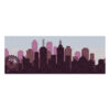 Purple ombre Melbourne cityscape hand-tufted wool runner rug with observation wheel silhouette