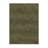 Custom tufted olive green rug with organic leaf-like texture pattern, 5'x7'