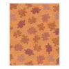 Custom tufted 8x10 rug with orange-toned puzzle piece pattern