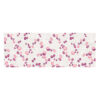 White wool tufted runner rug with pink and magenta berry pattern on delicate branches, 3x8 feet