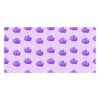 Hand-tufted wool rug featuring abstract purple botanical patterns on lilac background, size 8x10 feet