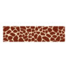 Custom tufted wool runner rug with russet and cream giraffe pattern, 3 feet by 12 feet long