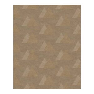 8'x10' tufted wool rug with subtle triangle pattern in taupe shades