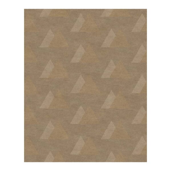 8'x10' tufted wool rug with subtle triangle pattern in taupe shades