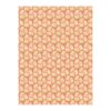 Custom tufted wool rug with whimsical pinwheel pattern in cream and pink, size 9'x12'