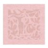 Square hand-tufted wool rug with tonal abstract cutout shapes in varying blush pink shades, 6x6 feet