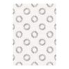 Modern minimalist wool rug featuring grey sunburst patterns on white background hand tufted in 7x10 feet size