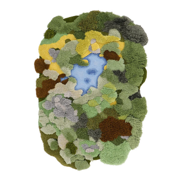 Custom Green Moss Rugs, Forest Lagoon