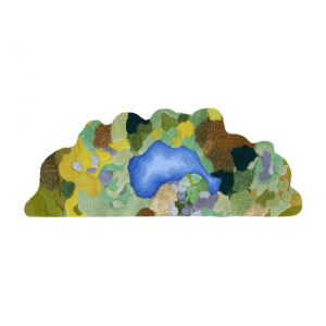 Custom Green Moss Rugs, Organic Shape