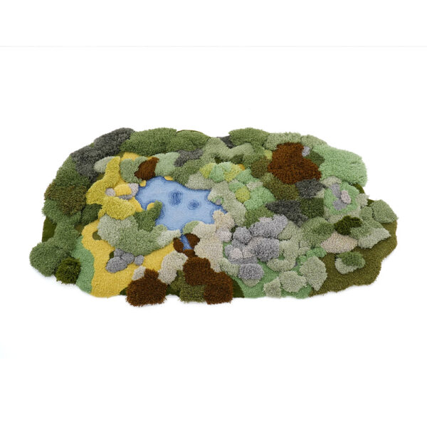 Custom Green Moss Rugs, Forest Lagoon - Image 3