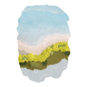 Custom Oval Moss Rugs Blue
