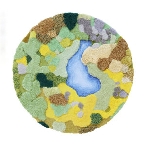 Custom Round Moss Rugs Green