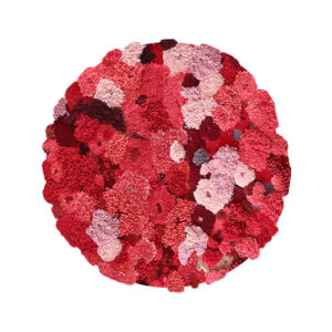 Custom Round Moss Rugs Red