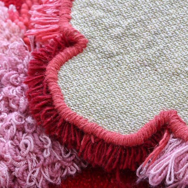 Custom Round Moss Rugs Red - Image 5