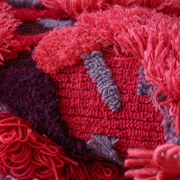Custom Round Moss Rugs Red - Image 4