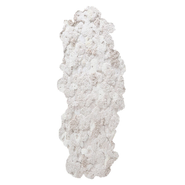 Custom White Moss Rugs, Organic Shape