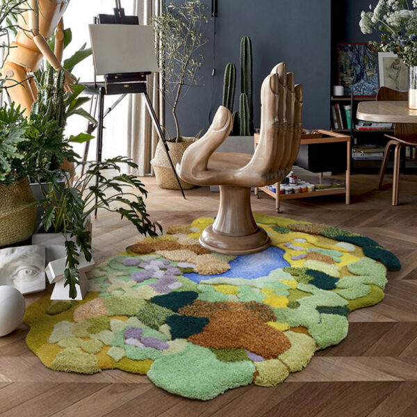 Custom Oval Moss Rugs Green - Image 7