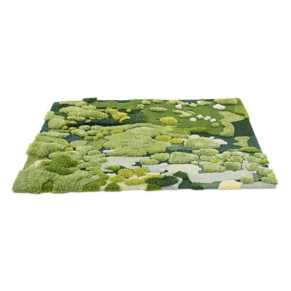 Custom Green Rectangular Moss Rugs, Lichen Landscape - Image 2