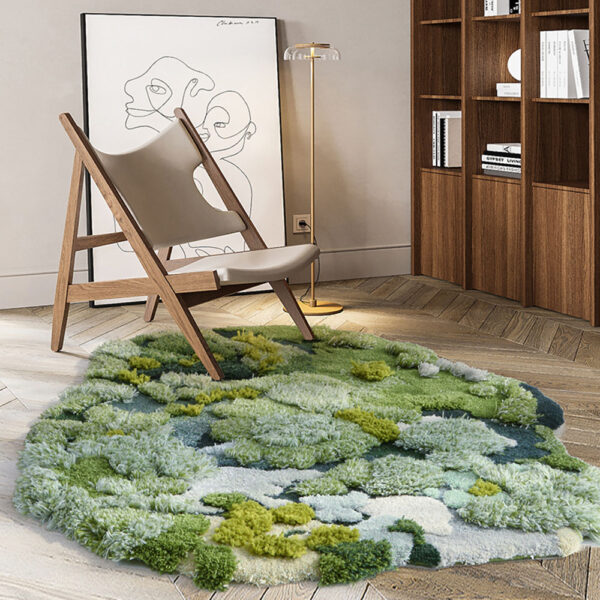 Custom Green Moss Rugs, Secluded Realms - Image 4