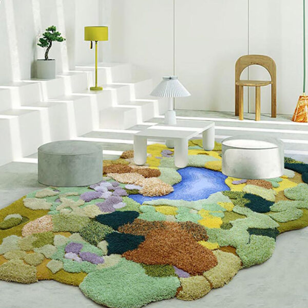 Custom Oval Moss Rugs Green - Image 6